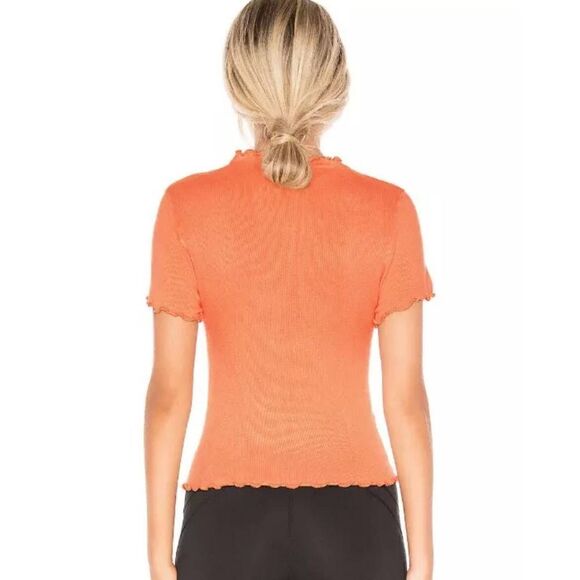 Free People FP Movement NWOT Madeline Funnel Baby tee size xs creamsicle orange - Picture 2 of 9